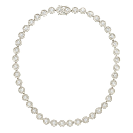 Diamond Flora Tennis Necklace