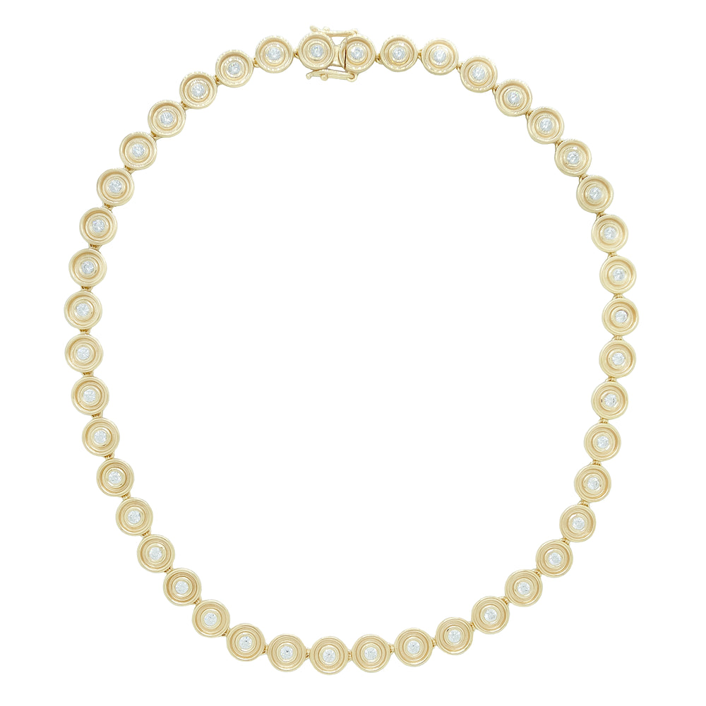 Diamond Flora Tennis Necklace