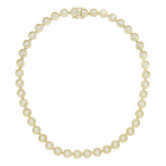 Diamond Flora Tennis Necklace