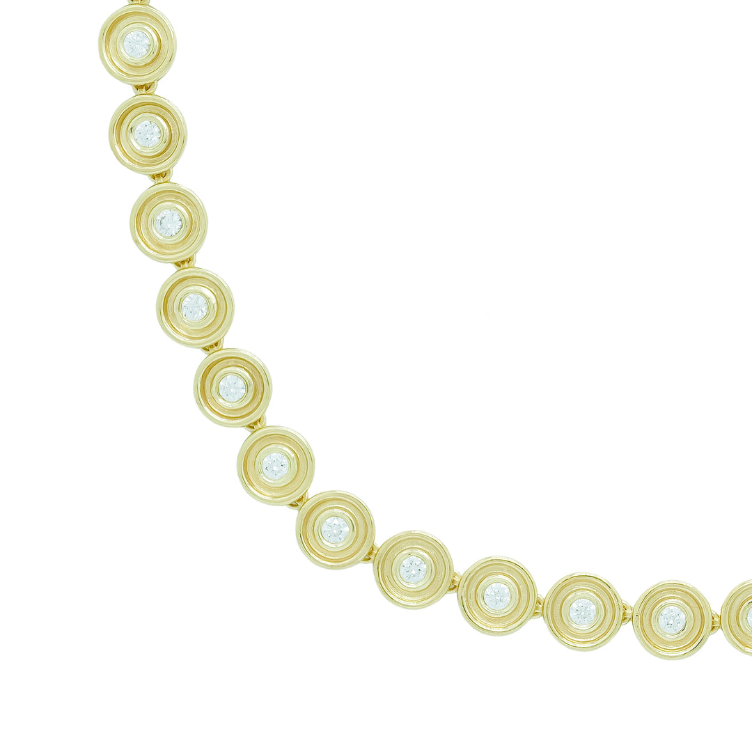 Diamond Flora Tennis Necklace
