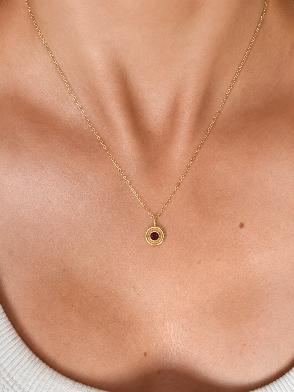 Garnet Flora Necklace