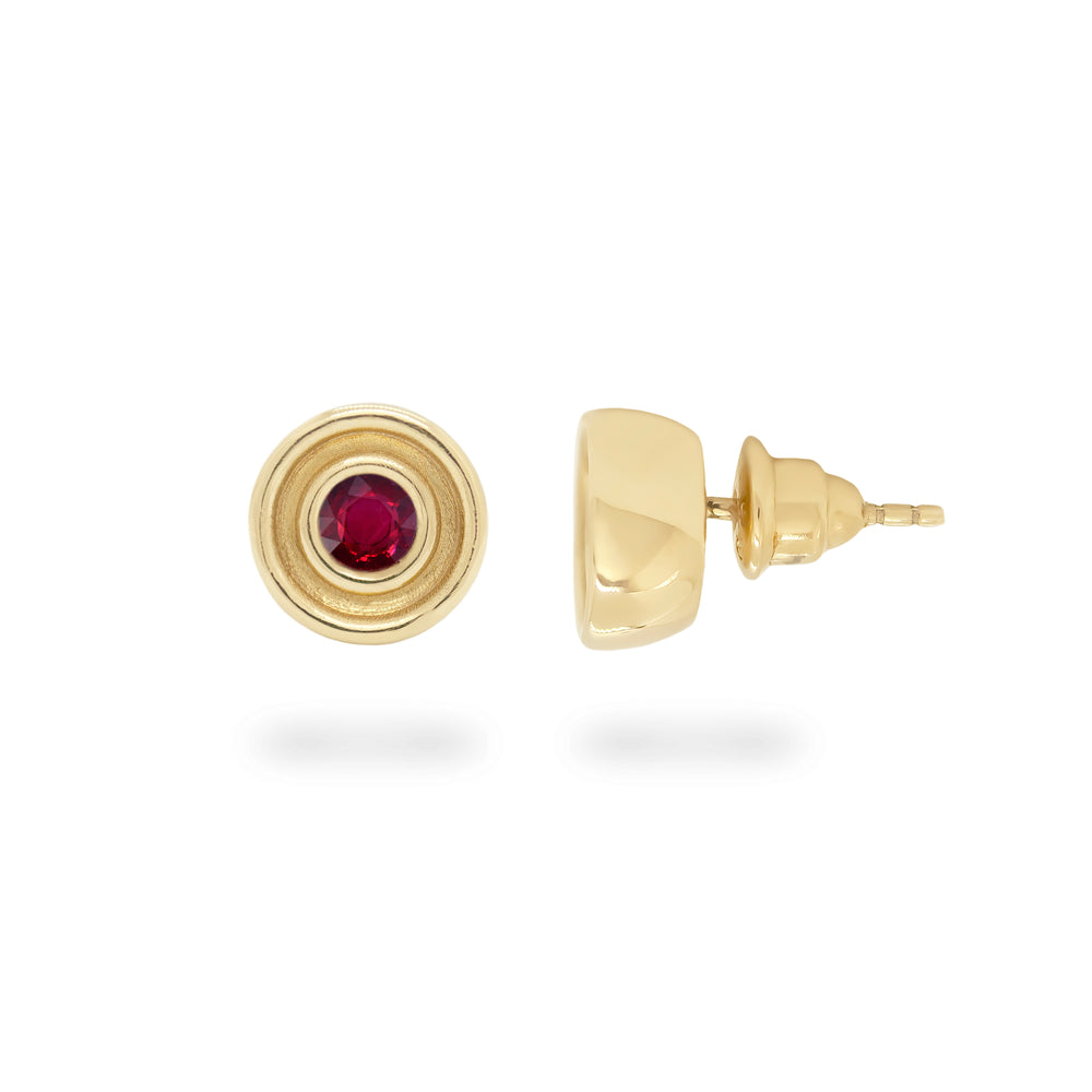 Ruby Flora Studs