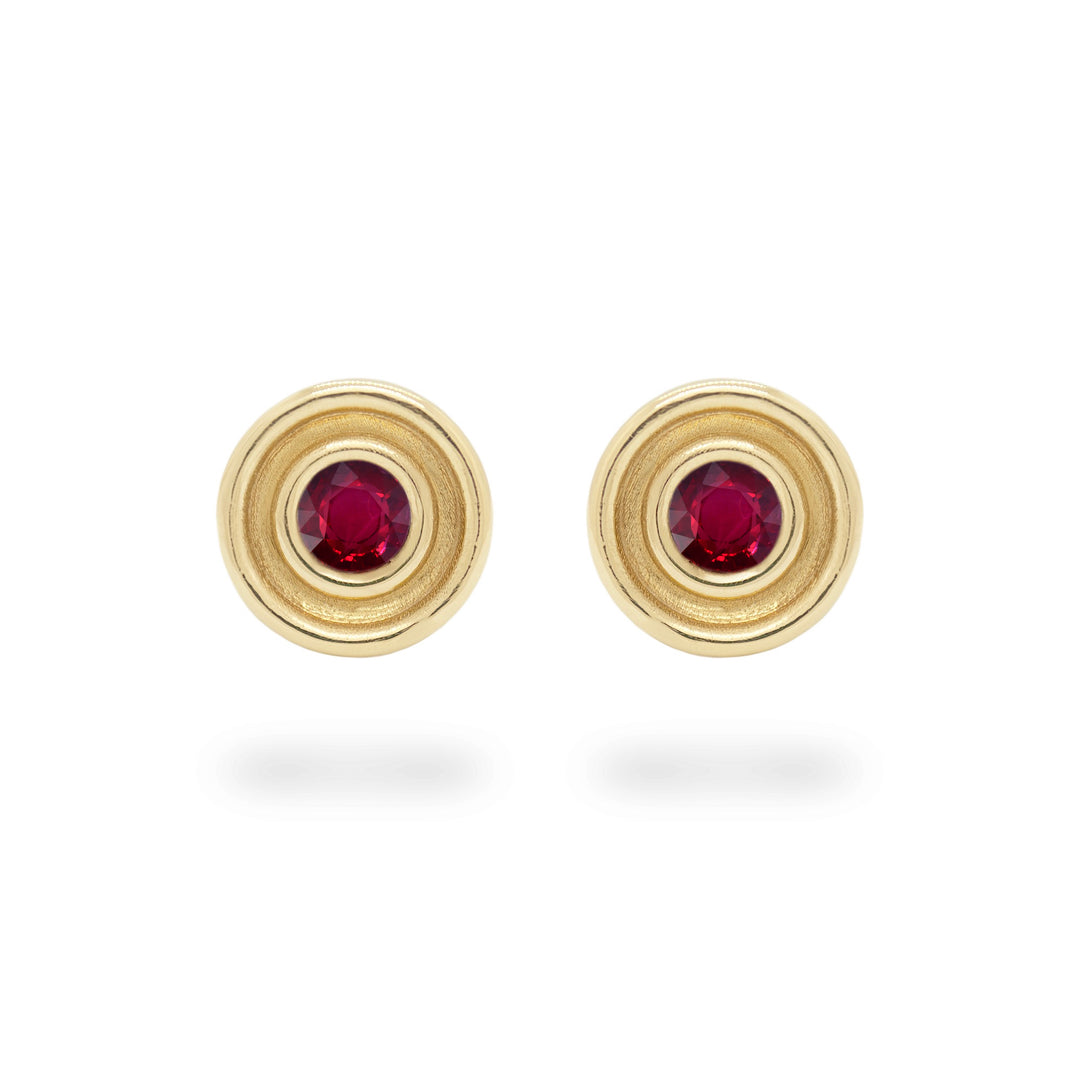 Ruby Flora Studs