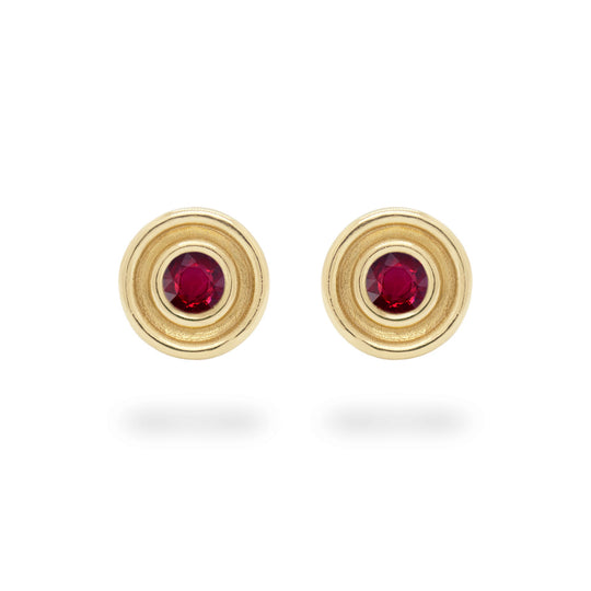 Ruby Flora Studs