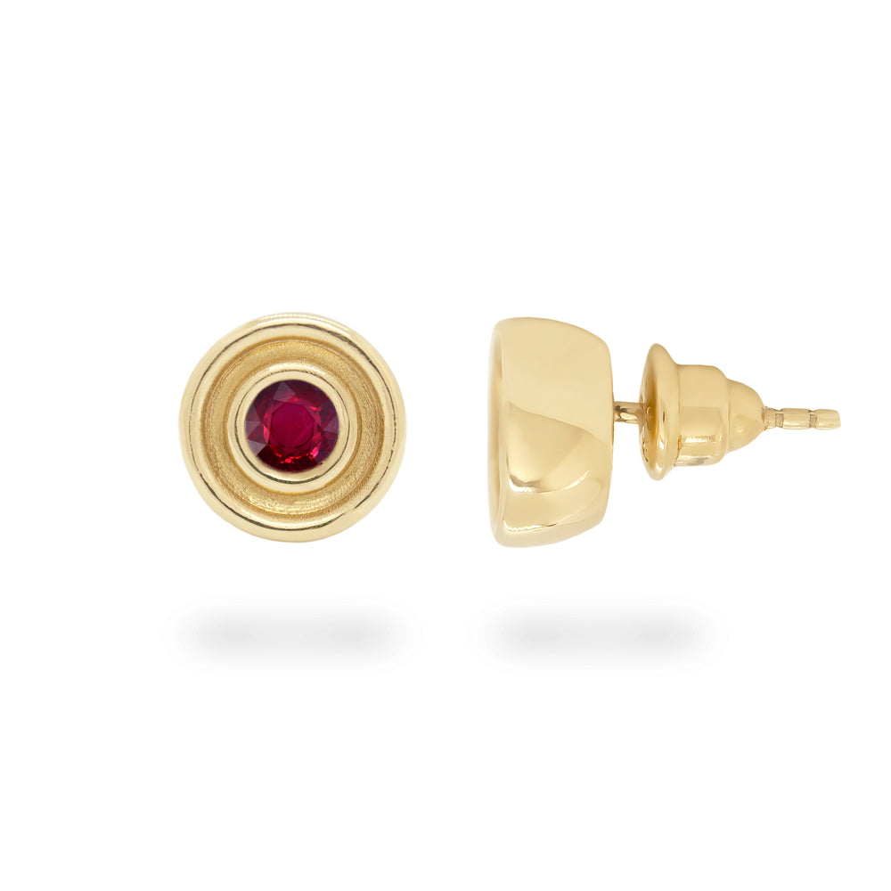 Ruby Flora Studs