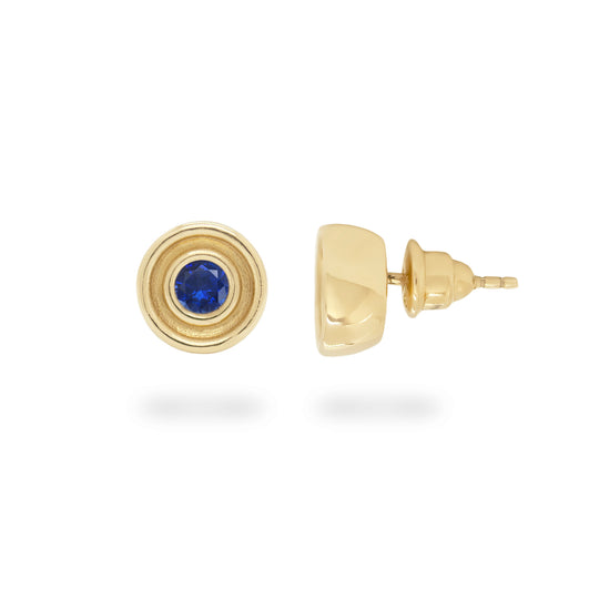 Blue Sapphire Flora Studs