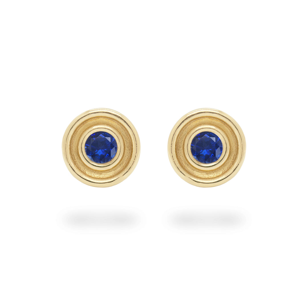Blue Sapphire Flora Studs