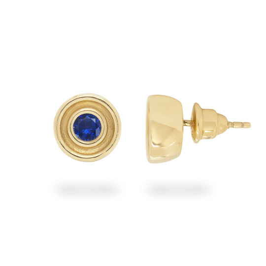 Blue Sapphire Flora Studs
