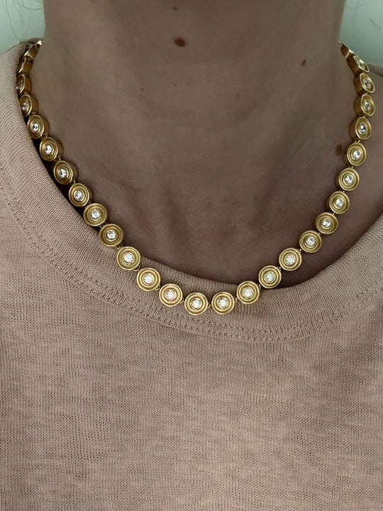 Diamond Flora Tennis Necklace