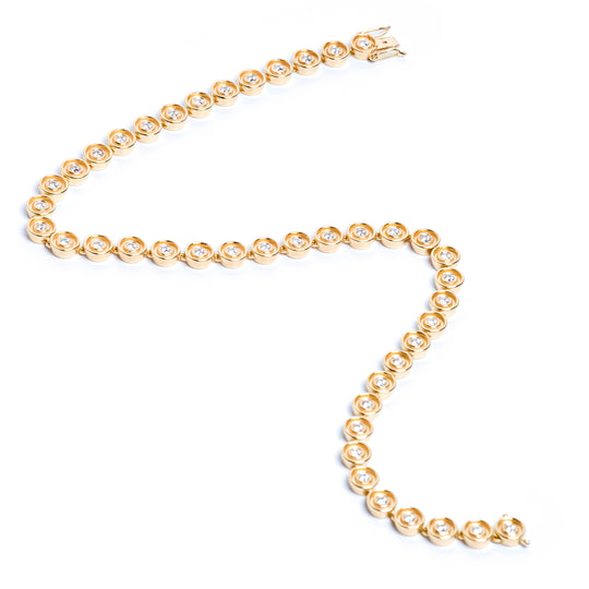 Diamond Flora Tennis Necklace