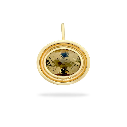 Smoky Quartz Oval Flora Pendant