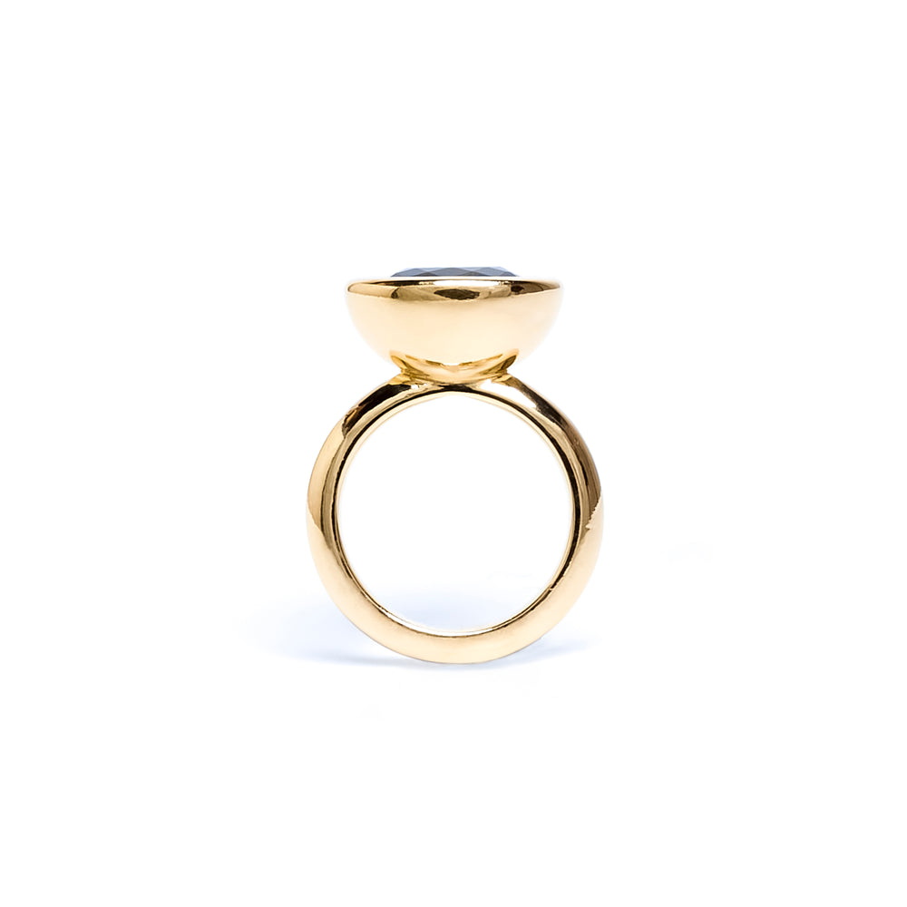 Pink Tourmaline Oval Bud Ring