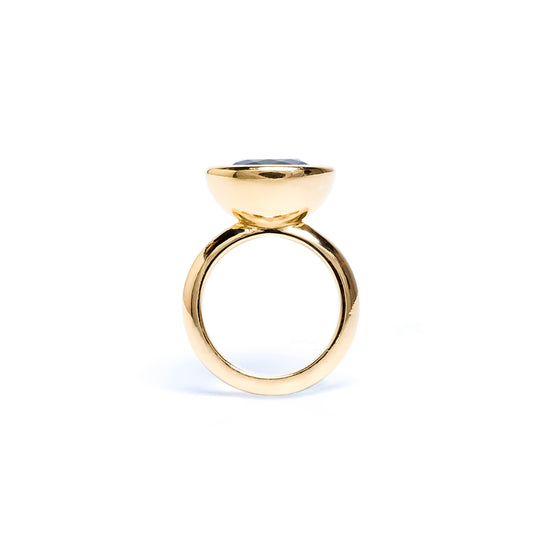 Peridot Oval Bud Ring