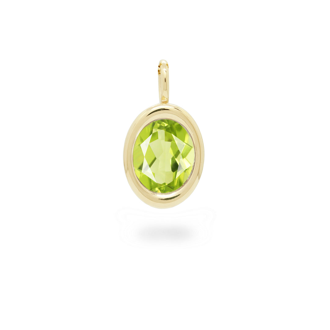 Peridot Oval Bud Pendant