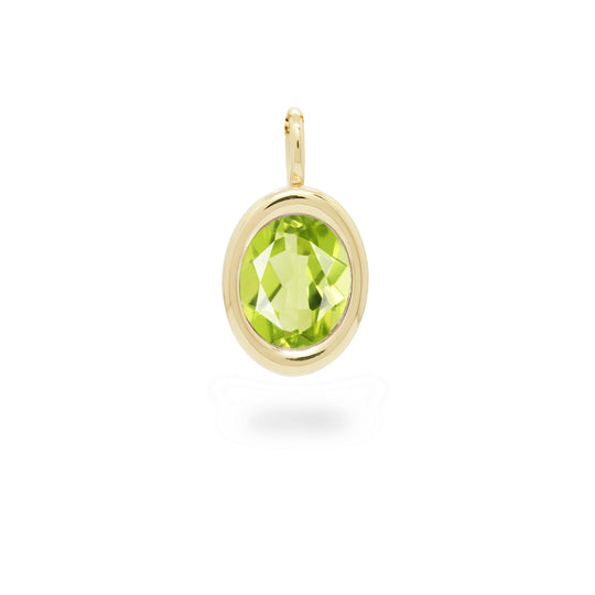 Peridot Oval Bud Pendant
