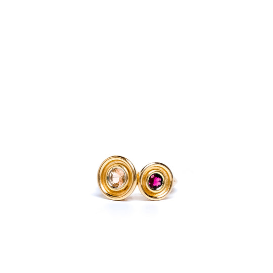 Pink Two Stone Flora Ring