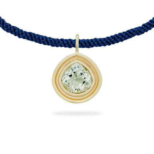 Prasiolite Pear Flora Pendant