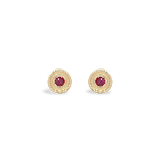 Ruby Flora Studs