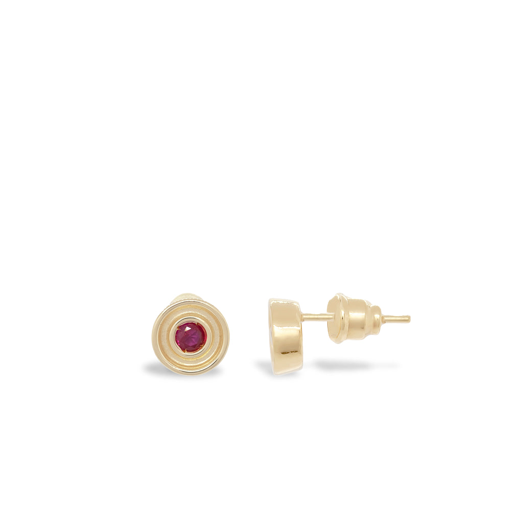 Ruby Flora Studs
