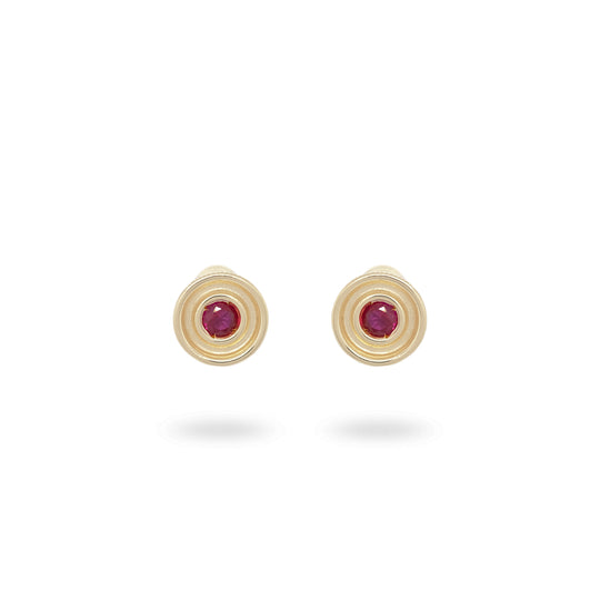 Ruby Flora Studs
