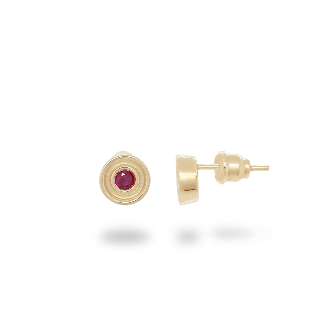 Ruby Flora Studs
