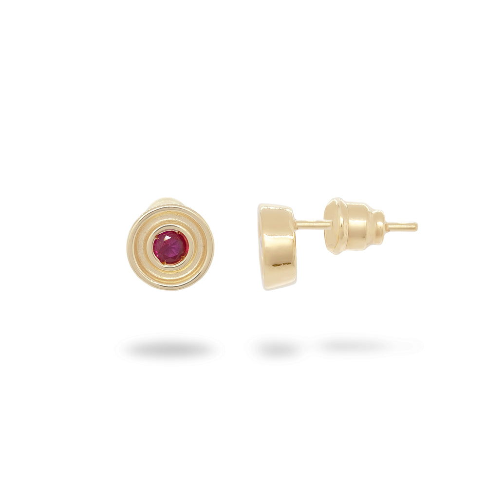 Ruby Flora Studs