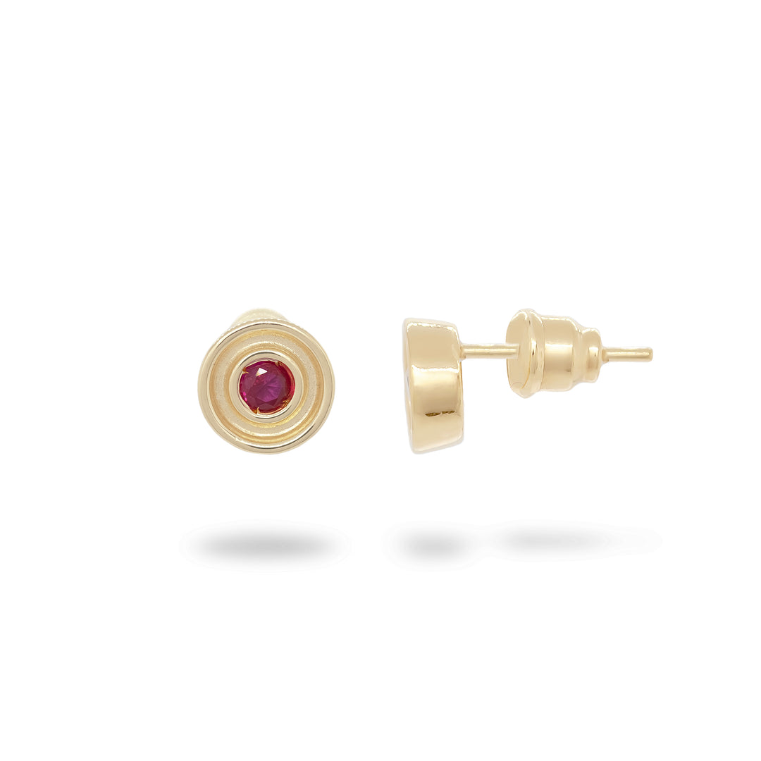 Ruby Flora Studs