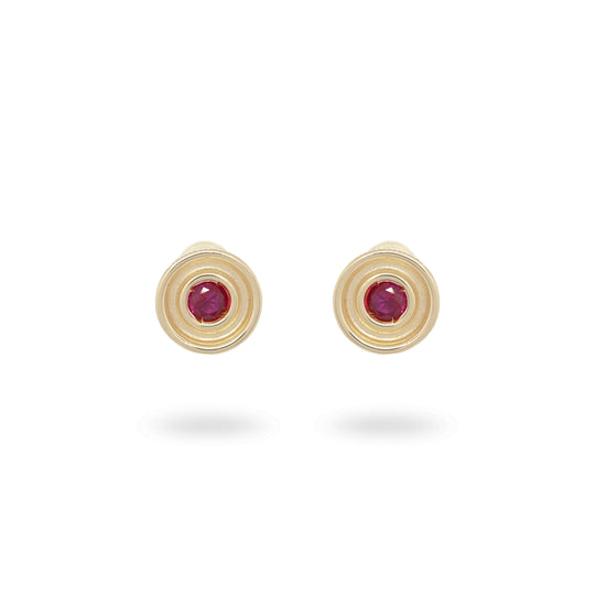 Ruby Flora Studs