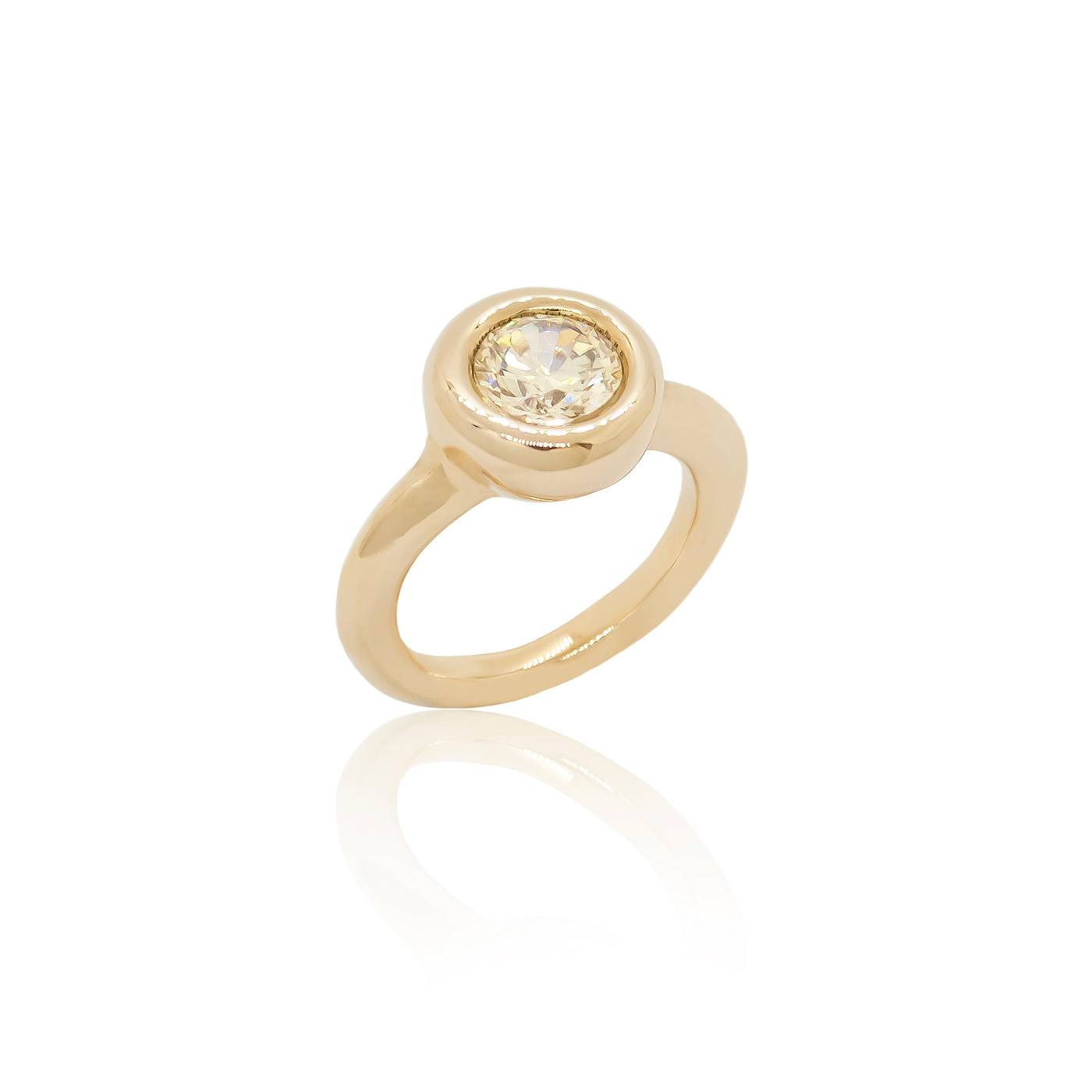 Yellow Sapphire Solo Ring