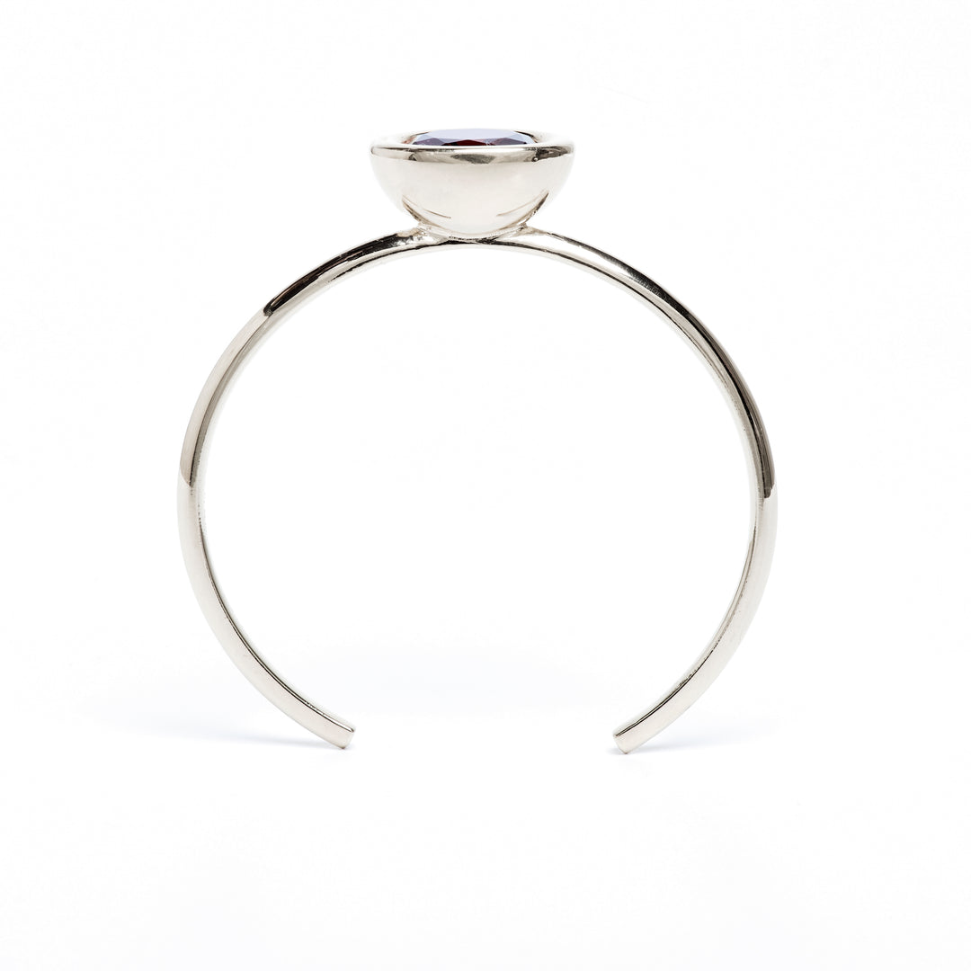 Smoky Quartz Oval Bud Cuff