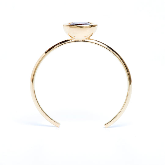 Smoky Quartz Oval Bud Cuff