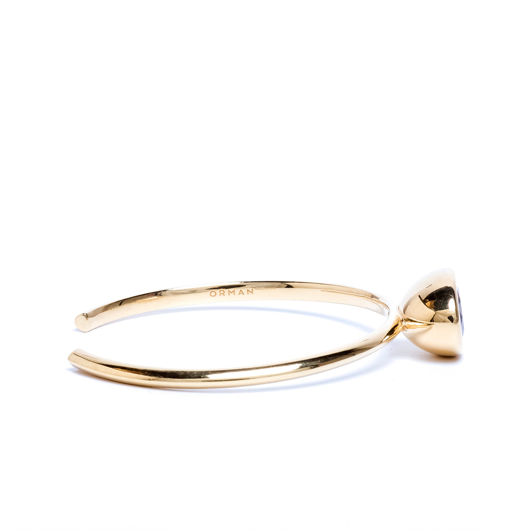 Smoky Quartz Oval Bud Cuff
