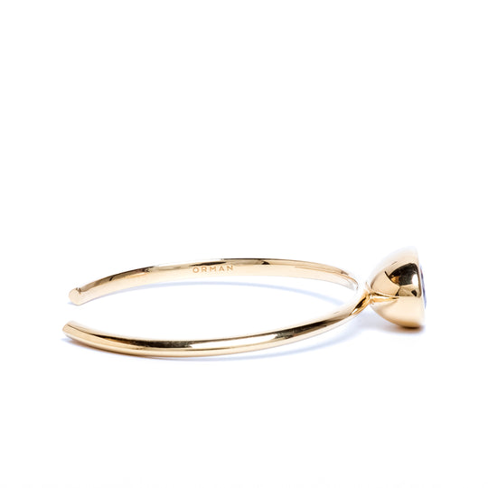 Smoky Quartz Oval Bud Cuff