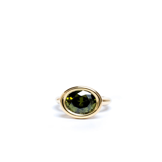 Tourmaline Oval Bud Ring