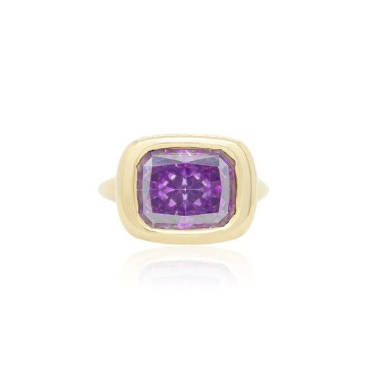 Amethyst Square Bud Ring