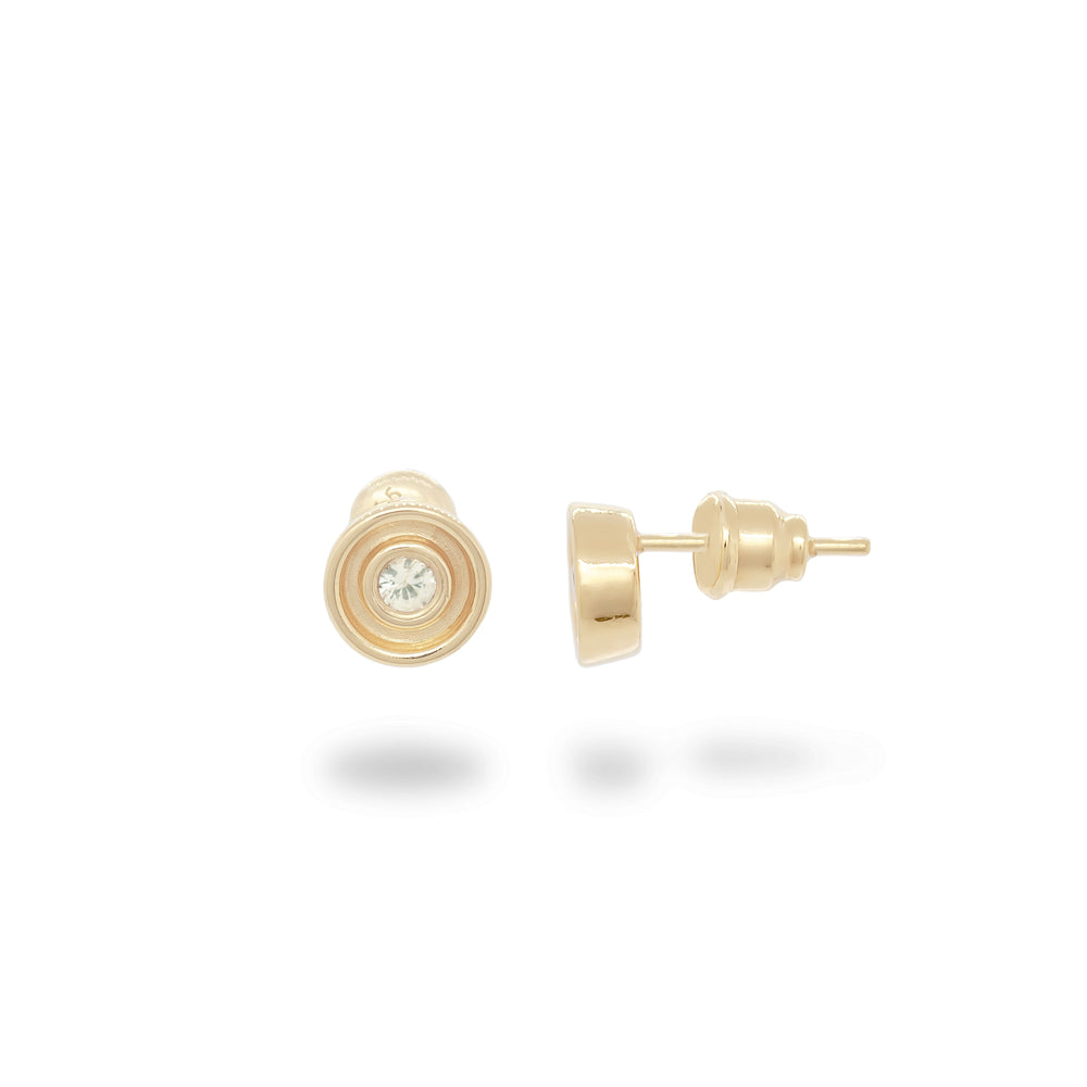 White Sapphire Flora Studs