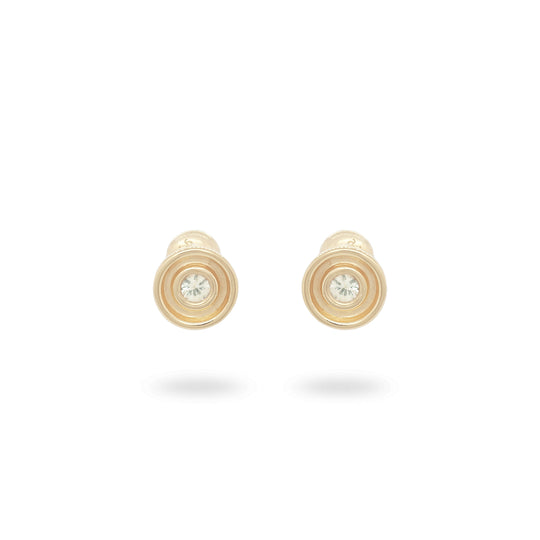 White Sapphire Flora Studs