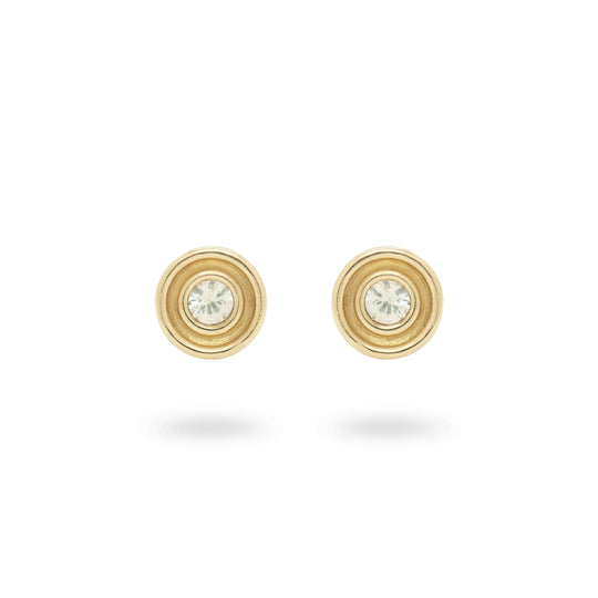 White Sapphire Flora Studs