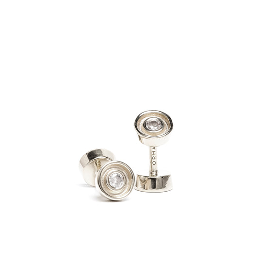 White Topaz Flora Cufflinks