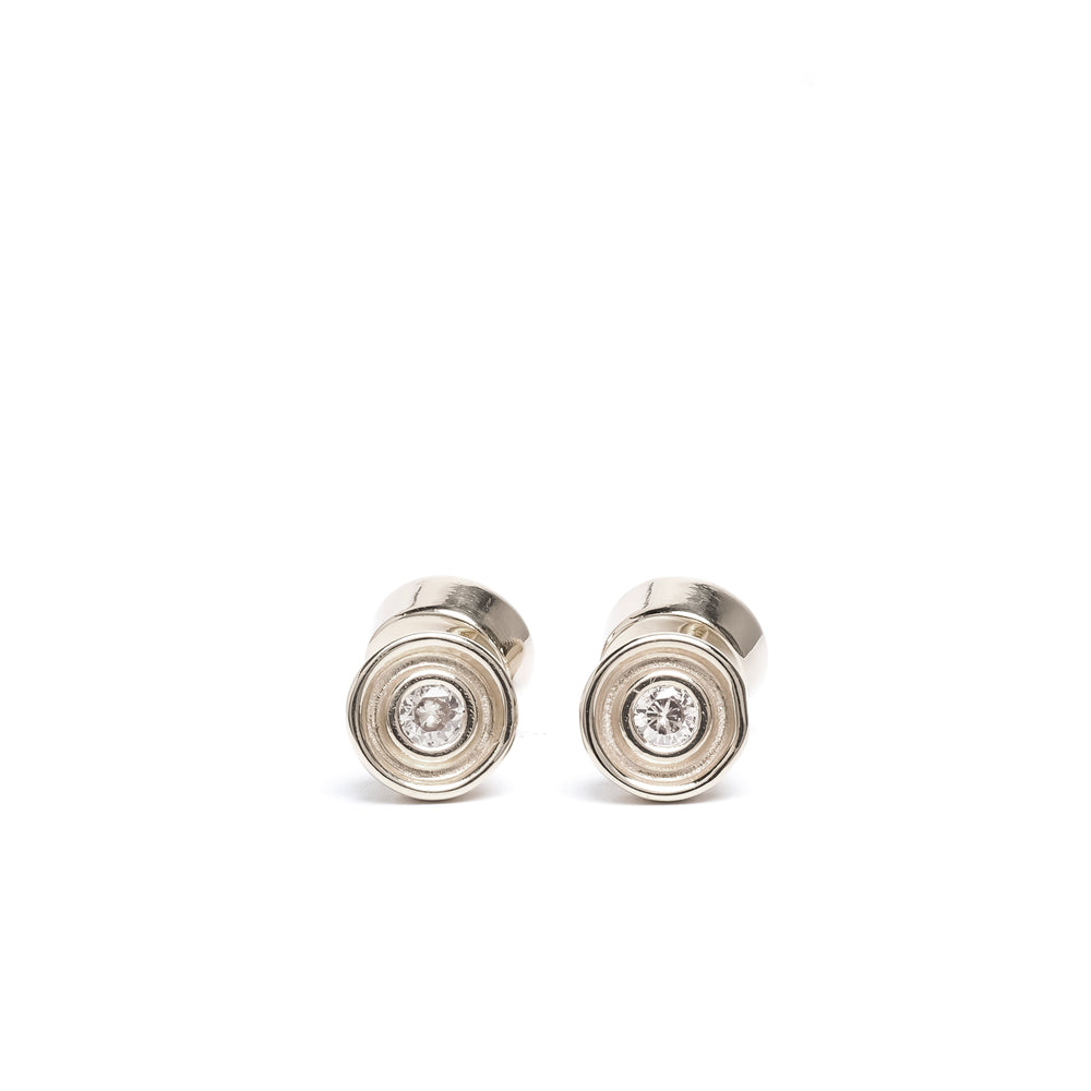 White Topaz Flora Cufflinks