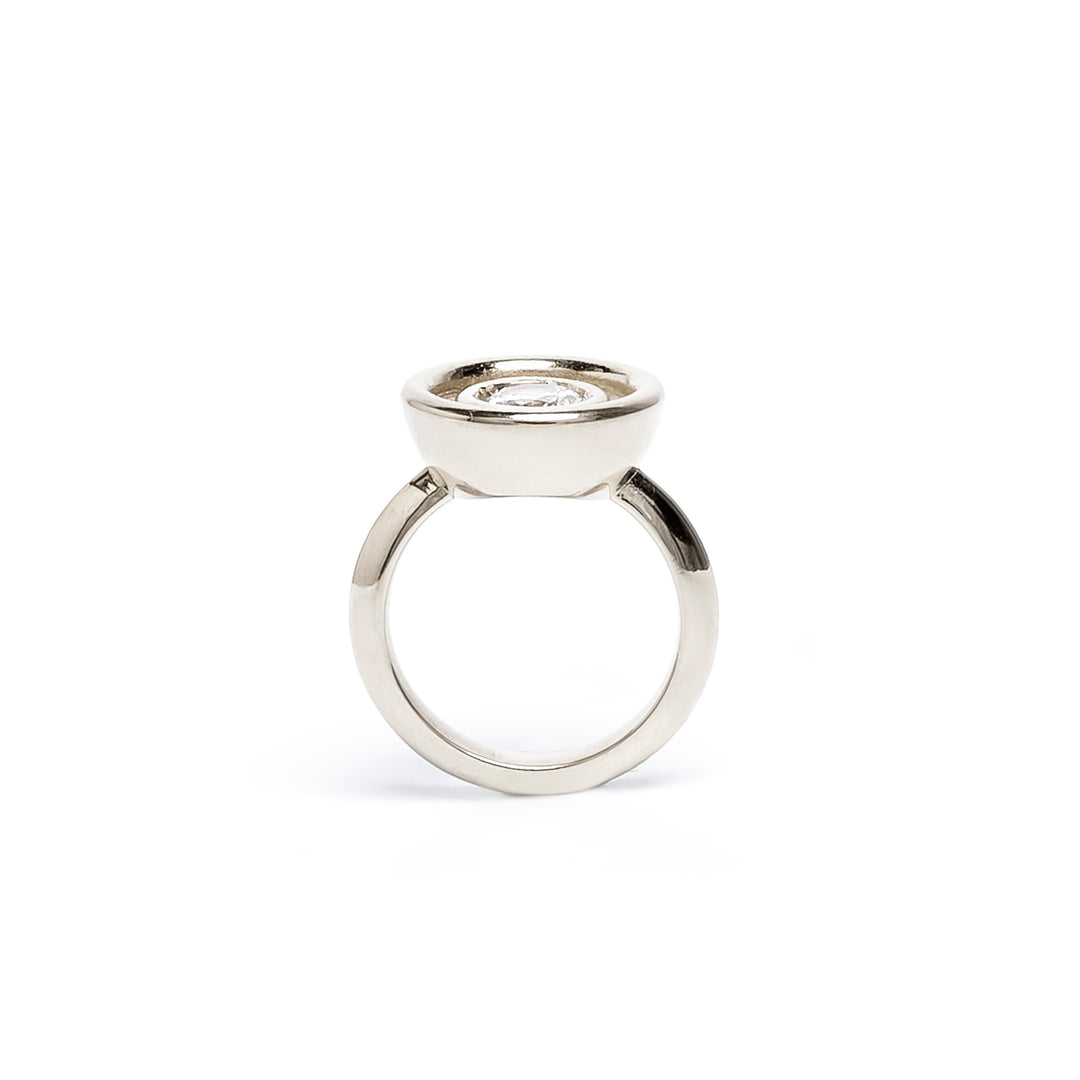 White Topaz Flora Ring