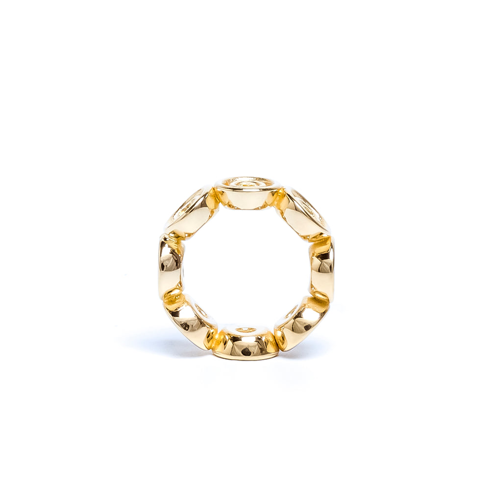 Orange Sapphire Flora Band Ring