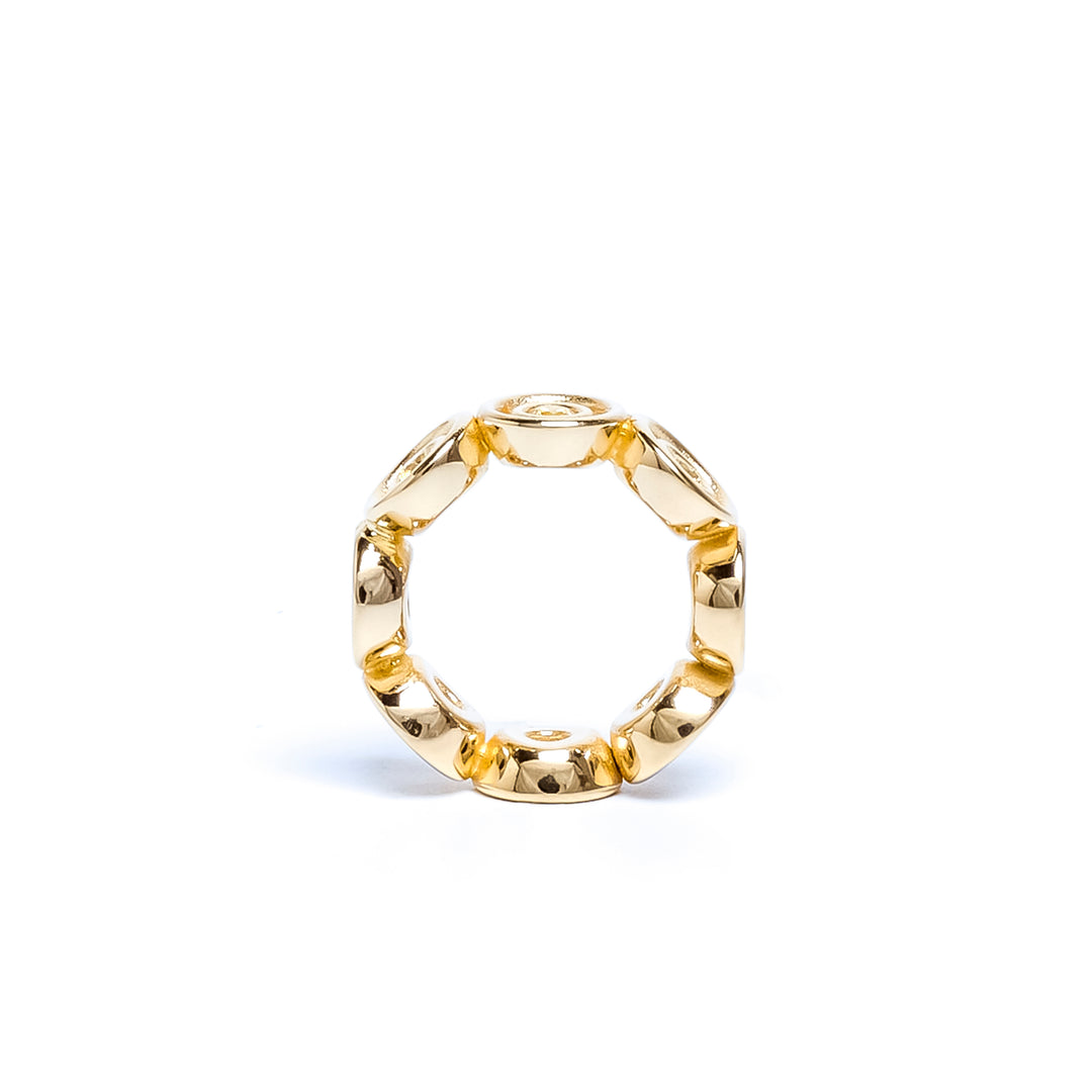 Orange Sapphire Flora Band Ring