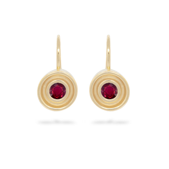 Ruby Flora Earrings