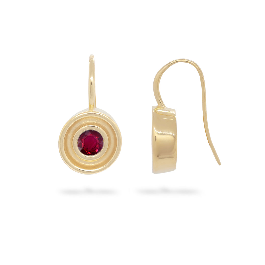 Ruby Flora Earrings