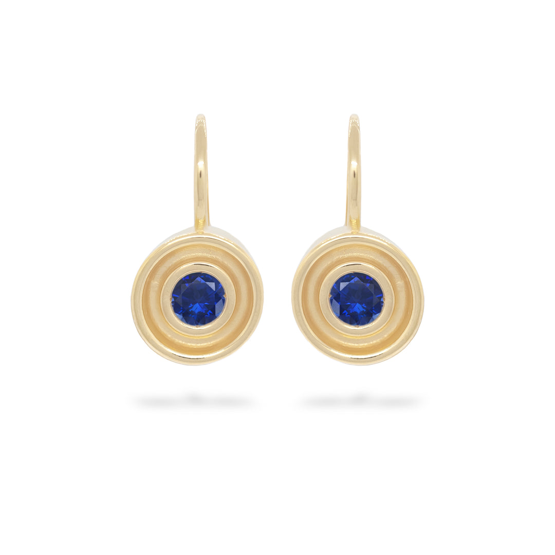 Blue Sapphire Flora Earrings