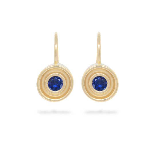 Blue Sapphire Flora Earrings