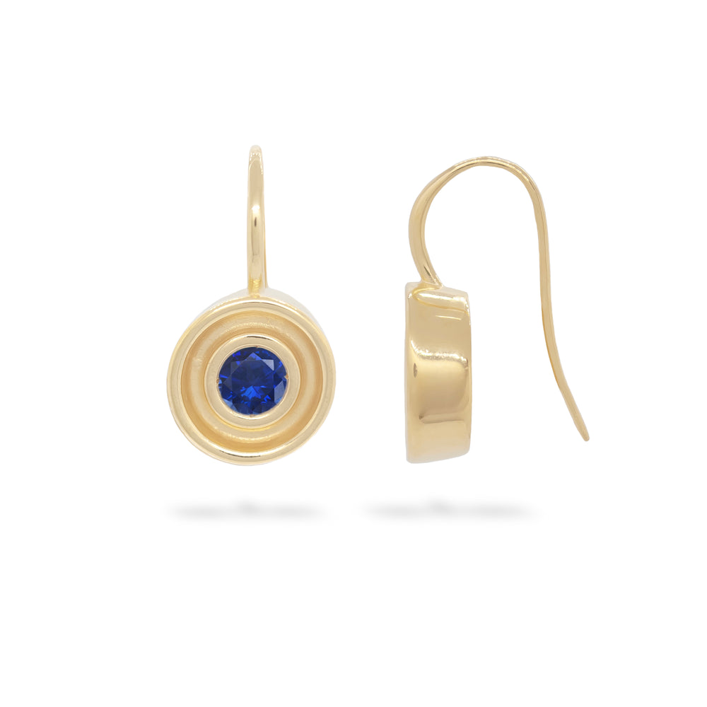 Blue Sapphire Flora Earrings