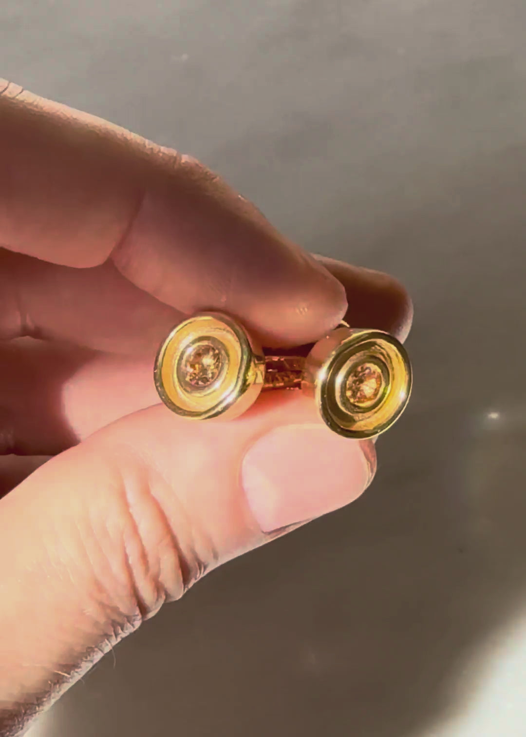 Champagne Diamond Flora Cufflinks