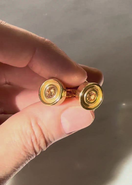 Champagne Diamond Flora Cufflinks